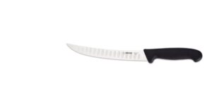 Breaking Knife, Scalloped Edge, 22cm Giesser - Butcher, Black Handle