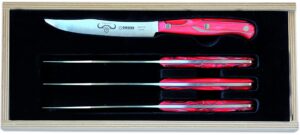 Premium cut  STEAK KNIFE No.1 Red Diamond Giesser 4 pcs. set 1950 12 4 rd