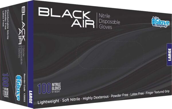 black air nitrile disposable gloves